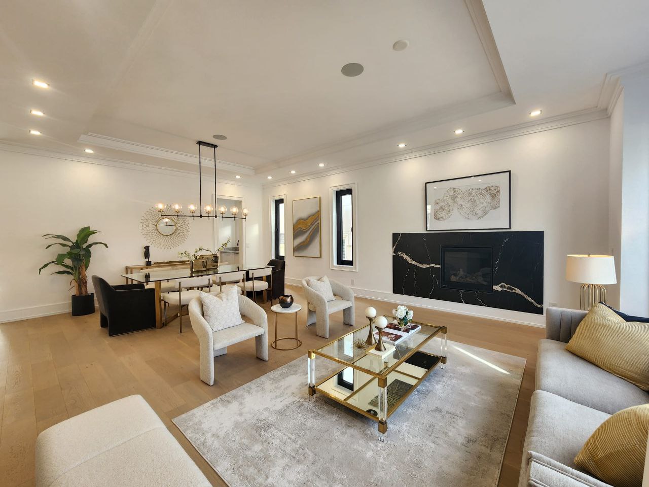Main dining room view towards kitchen