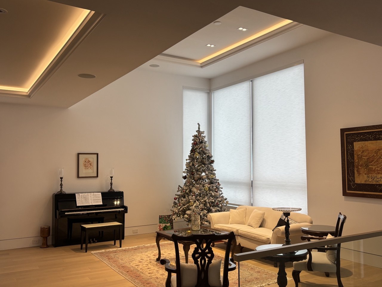 Spacious living area featuring contemporary design and abundant natural light